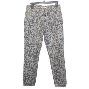 GRLFRND Helena Karolina Jeans Wildcat Leopard Print Grey 27 GF4137869890 NWT
